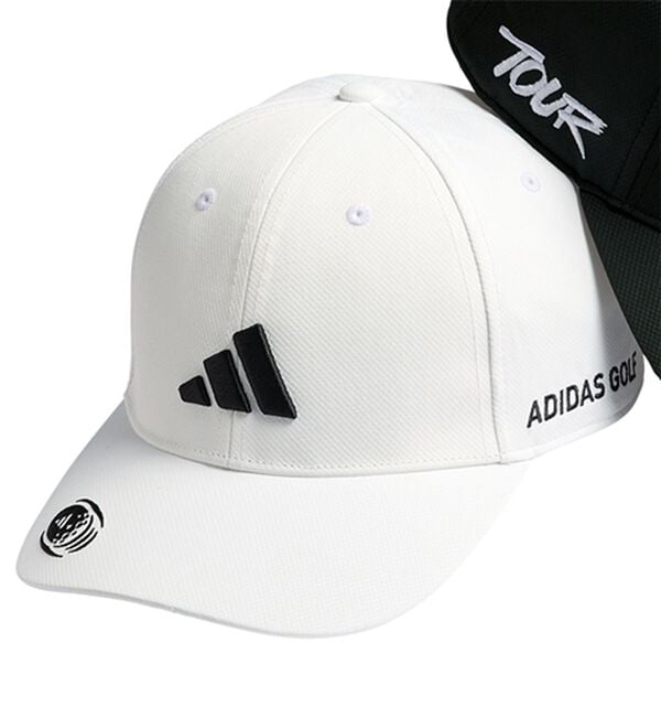 「＜アディダス＞サイドロゴキャップ（メンズ帽子）」｜ホワイト