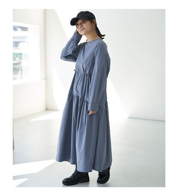 BELLUNA（ベルーナ）の「ウエストギャザーゆったりワンピース（その他ワンピース）」｜詳細画像