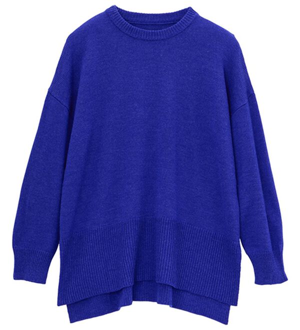 RANAN（ラナン）の「ワイドリブ使いカラーニットチュニック（ニット・セーター）」｜詳細画像