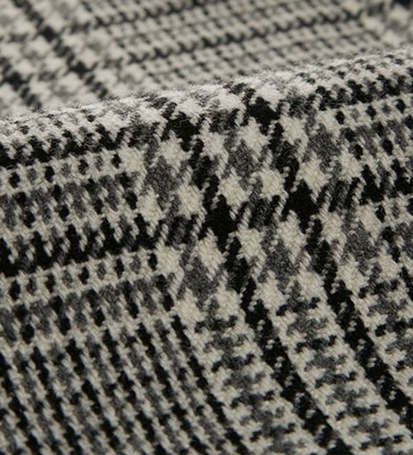 BELLUNA（ベルーナ）の「ウール混先染チェック切替デザインコート（ロングコート）」｜詳細画像