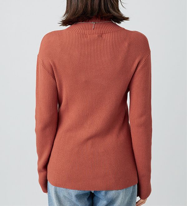 BELLUNA（ベルーナ）の「【安心感あるプチプラニット】リブニットタートルネックプルオーバー（ニット・セーター）」｜詳細画像
