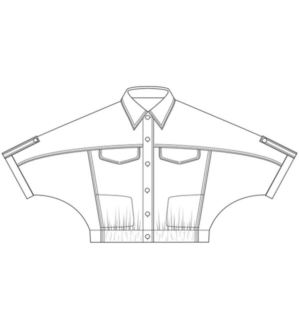 BELLUNA（ベルーナ）の「軽やかシアーデニム素材ドルマンジャケット（シャツ）」｜詳細画像