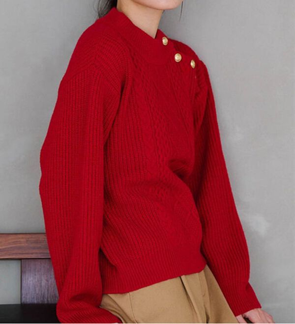 RANAN（ラナン）の「メタルボタンケーブルニット（ニット・セーター）」｜詳細画像