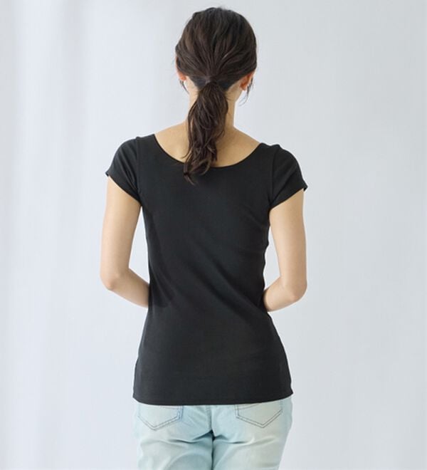 LAVIENNE（ラヴィエンヌ）の「【汗かきさん必見！】涼感サラッと快適汗取り半袖インナー＜さらりラボ＞（肌着・インナーウェア）」｜詳細画像