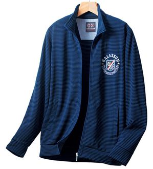 「さっと羽織れるドライメッシュブルゾン（メンズブルゾン）」｜ネイビー