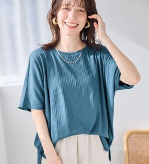 Viola e Viola（ヴィオラ エ ヴィオラ）の「ひんやり多機能ランダムテレコドルマントップス（カットソー）」｜詳細画像