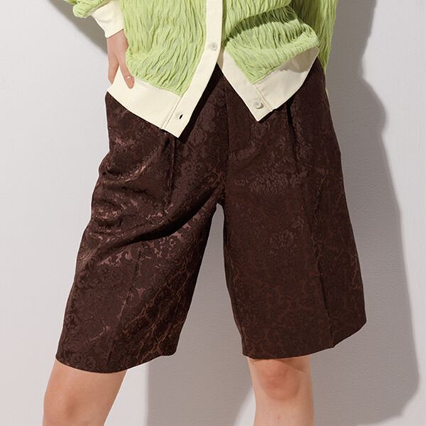 RANAN（ラナン）の「ジャカードショートパンツ（その他パンツ）」｜ブラウン