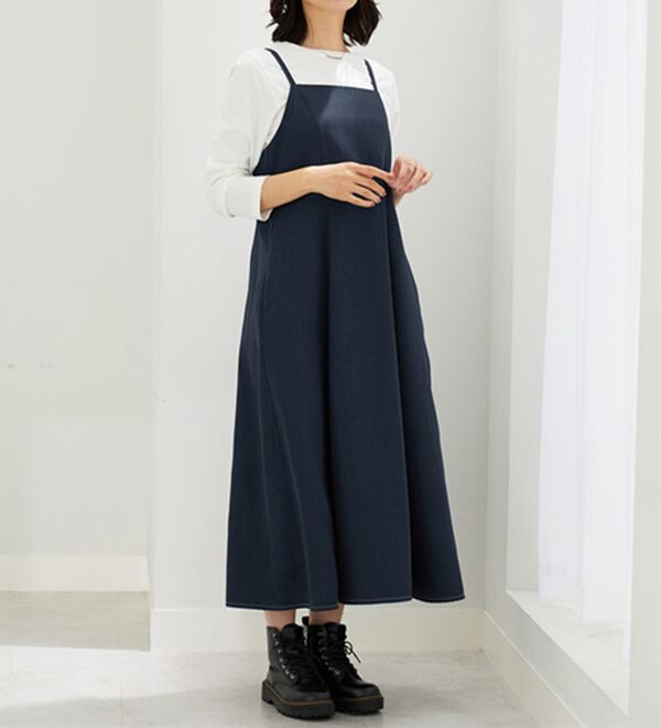 BELLUNA（ベルーナ）の「麻調ジャケット&times;キャミワンピアンサンブル（その他ワンピース）」｜詳細画像