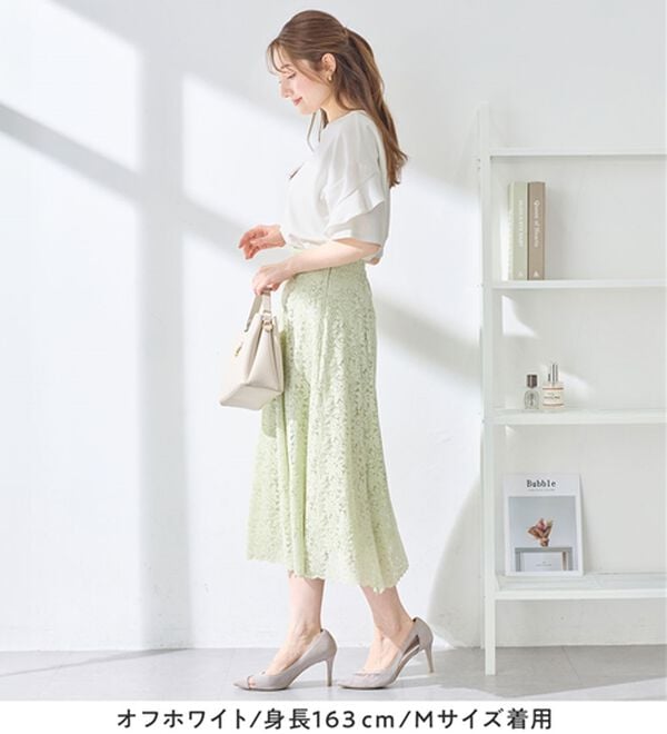 alotta（アロッタ）の「【４つの機能付】ひんやりフリル袖ブラウスＴシャツ（ブラウス）」｜詳細画像