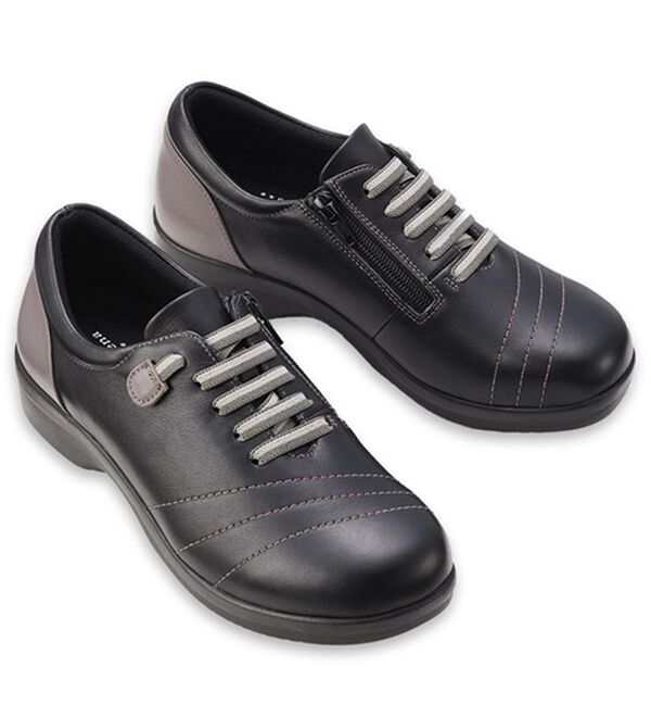 ルフラン（ルフラン）の「＜ラシーナリュクス＞４Ｅ牛革甲ゴムシューズ（スニーカー）」｜ブラック