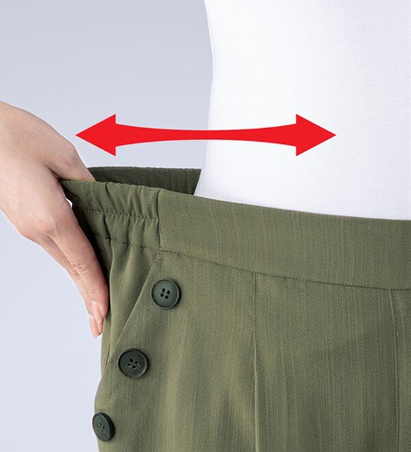 ルフラン（ルフラン）の「強撚スラブ釦デザインパンツ（フルレングスパンツ）」｜詳細画像