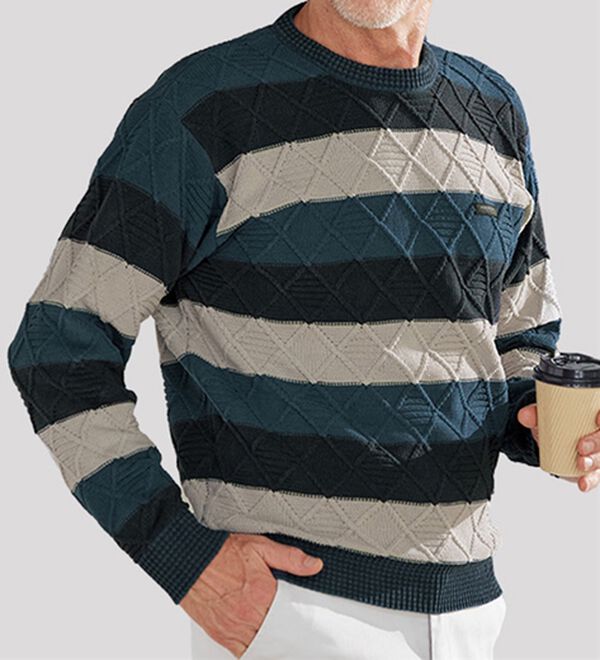 「＜ダンロップ・リファインド＞綿ライクモールセーター（メンズニット・セーター）」｜詳細画像