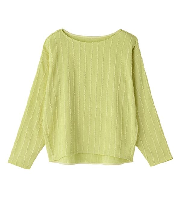 GeeRA（ジーラ）の「シャギージャカードボートネックカットソー（カットソー）」｜詳細画像