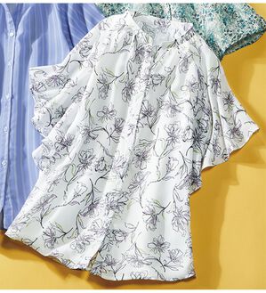 ルフラン（ルフラン）の「涼しい顔して二の腕カバー♪さらさらブラウス（ブラウス）」｜線花柄