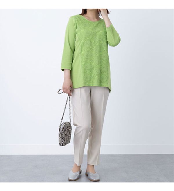 BELLUNA（ベルーナ）の「レース切替大人顔プルオーバー（カットソー）」｜詳細画像