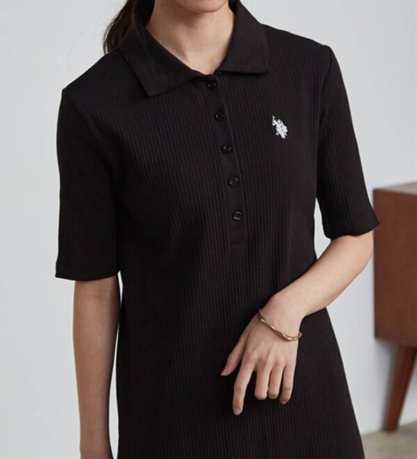 RANAN（ラナン）の「＜U.S.POLO ASSN.＞ ポロ衿リブワンピース（その他ワンピース）」｜詳細画像