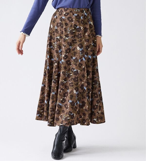 BELLUNA（ベルーナ）の「着映えプリントフレアスカート（ロングスカート）」｜詳細画像