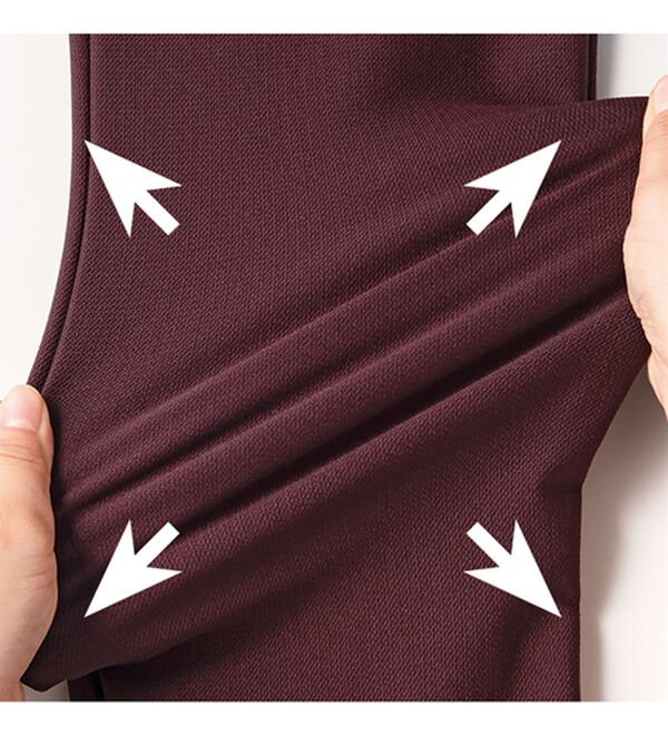 VINNO（ヴィノ）の「＜日本製＞美のフィット裏起毛サーモパンツ（ストレート）（フルレングスパンツ）」｜詳細画像