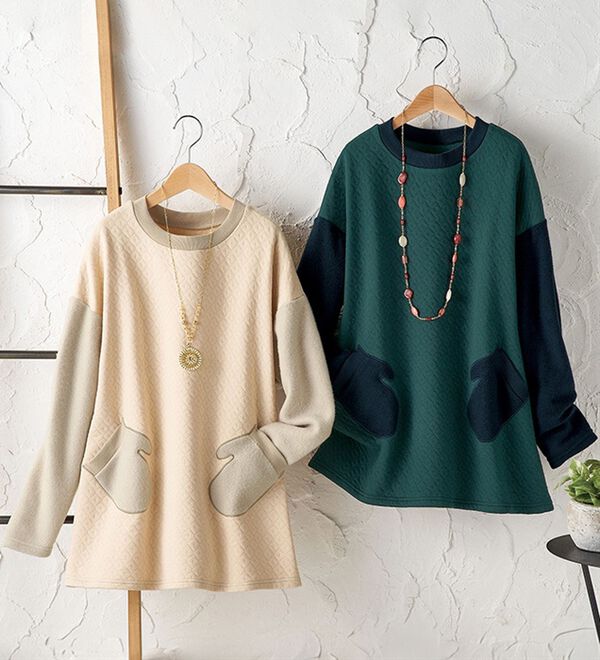 ルフラン（ルフラン）の「【２色組】ほっこり可愛いてぶくろプルオーバー＜テロット＞（カットソー）」｜詳細画像