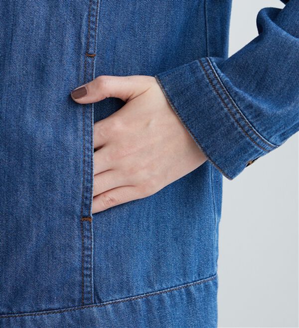 BELLUNA（ベルーナ）の「やわらかデニム素材ノーカラージャケット（その他ジャケット）」｜詳細画像