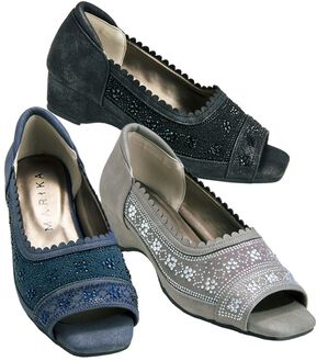 BELLUNA（ベルーナ）の「きらめきビジューのオープントゥパンプス（パンプス）」｜詳細画像