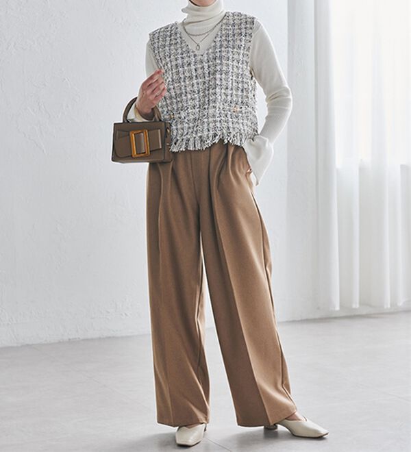 RANAN（ラナン）の「ツイードショートベスト（ベスト）」｜詳細画像