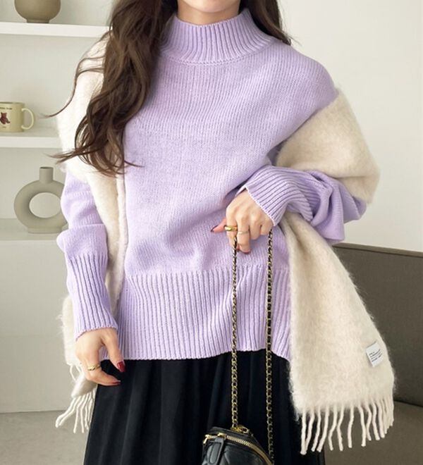 GeeRA（ジーラ）の「バックスリットニットトップス（ニット・セーター）」｜詳細画像