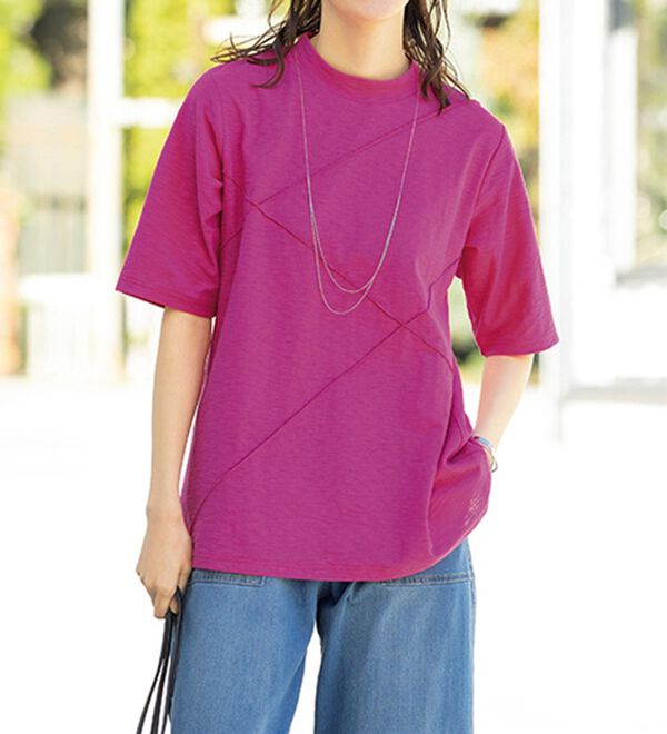 ルフラン（ルフラン）の「ひんやり綿１００％スラブカットソー（カットソー）」｜詳細画像