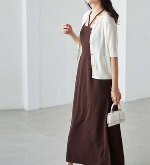 RANAN（ラナン）の「ホルターネックキャミワンピース（その他ワンピース）」｜ブラウンＩ