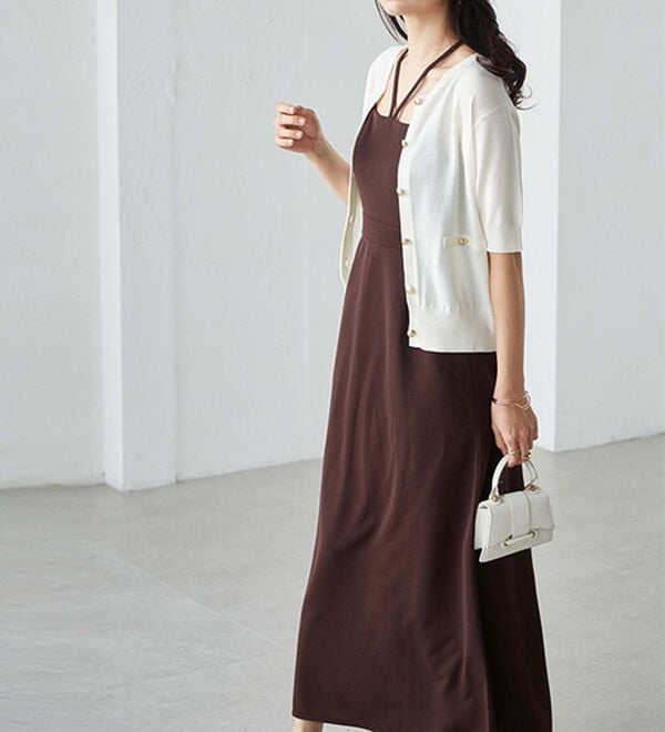 RANAN（ラナン）の「ホルターネックキャミワンピース（その他ワンピース）」｜ブラウンＩ