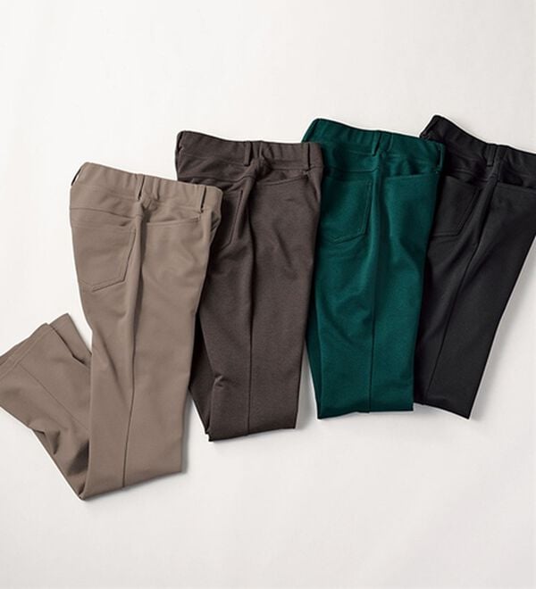 BELLUNA（ベルーナ）の「【裏起毛有無】ジャストフィットらくらくパンツ（フルレングスパンツ）」｜詳細画像