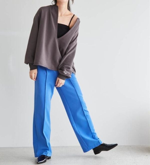 RANAN（ラナン）の「裏起毛美脚シルエットピンタックワイドパンツ（フルレングスパンツ）」｜詳細画像