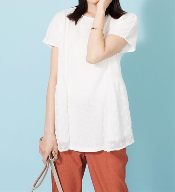 BELLUNA（ベルーナ）の「サイドシアードット切替チュニック（チュニック）」｜詳細画像