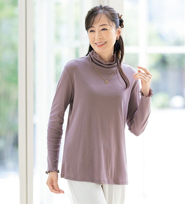 ルフラン（ルフラン）の「【ＫＭＫ】吸湿発熱コットンガーゼプルオーバー（カットソー）」｜詳細画像
