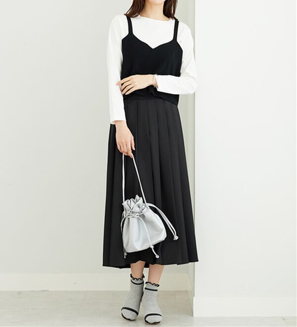 BELLUNA（ベルーナ）の「ボックスプリーツロング丈スカート（ロングスカート）」｜詳細画像