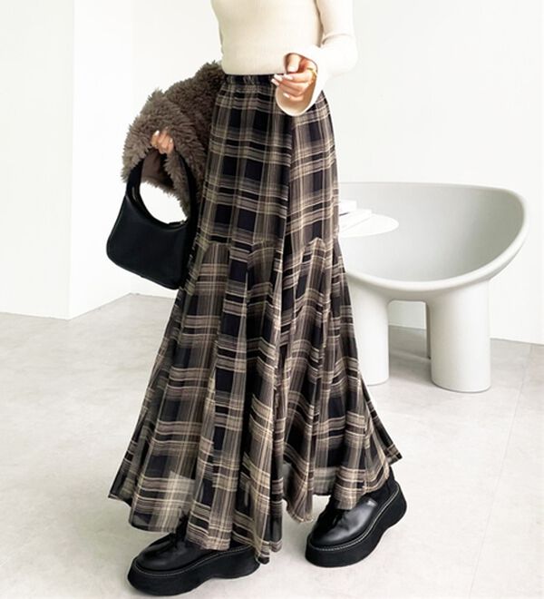 GeeRA（ジーラ）の「切替フレアーロングスカート（ロングスカート）」｜詳細画像