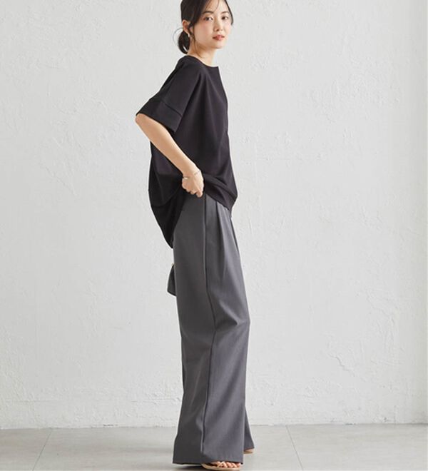 RANAN（ラナン）の「ハーフジップコクーンプルオーバー（チュニック）」｜詳細画像