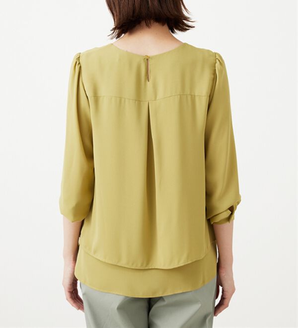 BELLUNA（ベルーナ）の「ジョーゼット素材裾ティアードブラウス（ブラウス）」｜詳細画像
