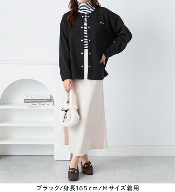 alotta（アロッタ）の「あったか裏起毛ドットボタンカーデ（その他カーディガン）」｜詳細画像