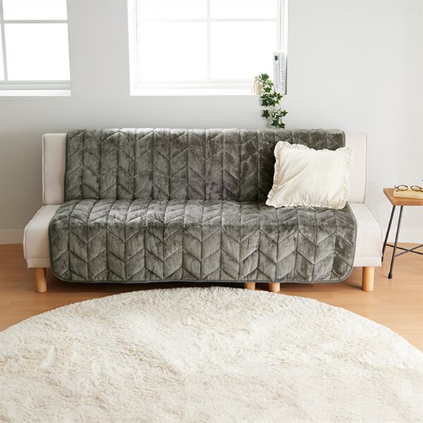 iellio（イエリオ）の「あったかふわふわボリュームソファカバー＜吸湿発熱・フランネル素材＞（ソファーカバー）」｜詳細画像