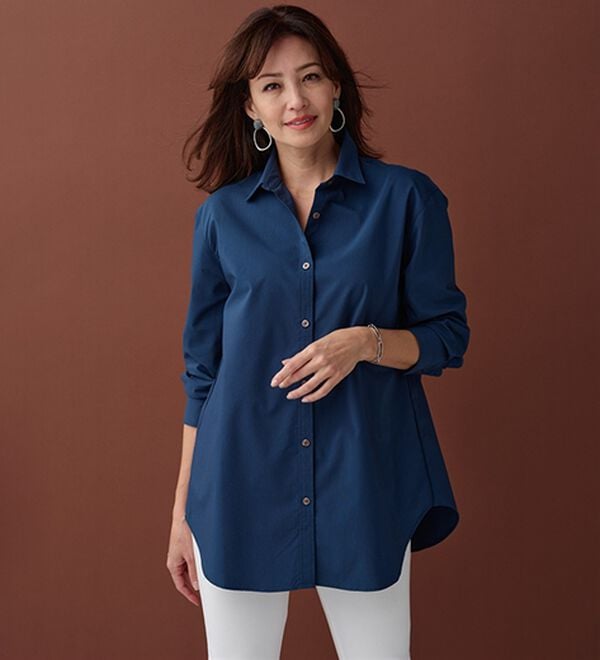 BELLUNA（ベルーナ）の「＜ＳＯＬＯＴＥＸ（Ｒ）＞ストレッチビッグシャツ（シャツ）」｜詳細画像