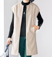 VINNO（ヴィノ）の「ウールライクロングジレ（ジレ）」