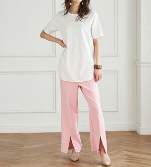 RANAN（ラナン）の「＜ＢＣ＞綿１００％ひんやりラウンドヘムプルオーバー（カットソー）」｜オフホワイト