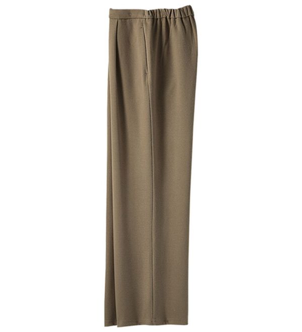 BELLUNA（ベルーナ）の「あったかツイルゆったりパンツ（ワイドパンツ・ガウチョ）」｜モカ