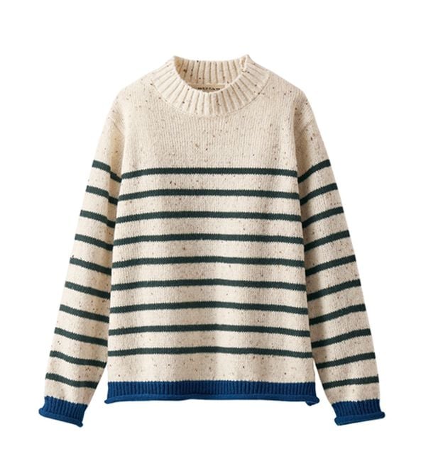 BELLUNA（ベルーナ）の「カラーネップ入り配色ボーダープルオーバー（カットソー）」｜詳細画像