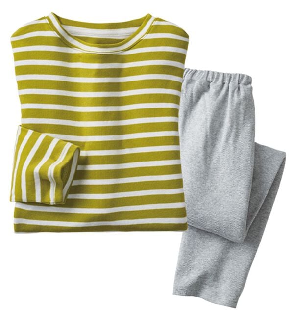 LAVIENNE（ラヴィエンヌ）の「【とろける肌心地】綿１００％やわらかスムースパジャマ（パジャマ・ルームウェア）」｜マスタード