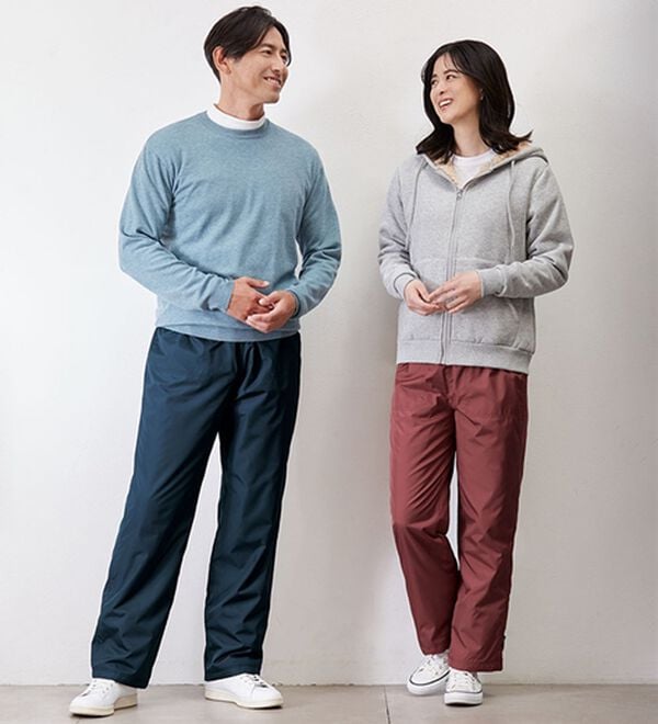 「＜シンプル＆プラス＞裏シャギーアクティブパンツ（メンズフルレングスパンツ）」｜詳細画像