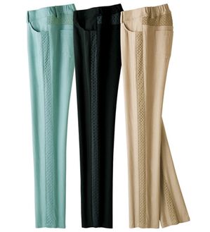 ルフラン（ルフラン）の「【３本組】風抜けるレース切替パンツ（フルレングスパンツ）」｜3本組