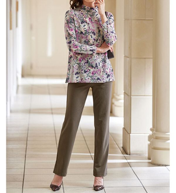 BELLUNA（ベルーナ）の「日本製静電気防止裏起毛ハイテンションパンツ（フルレングスパンツ）」｜詳細画像