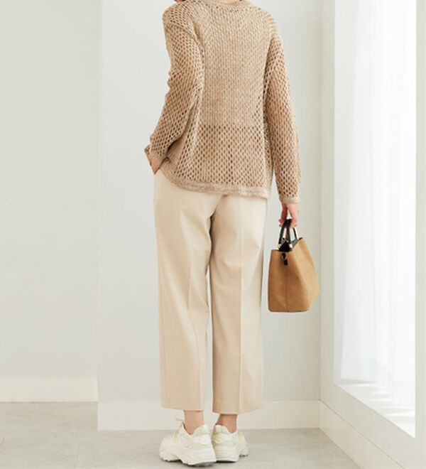 BELLUNA（ベルーナ）の「サラリ美脚見え！タック使いワイドパンツ（ワイドパンツ・ガウチョ）」｜詳細画像